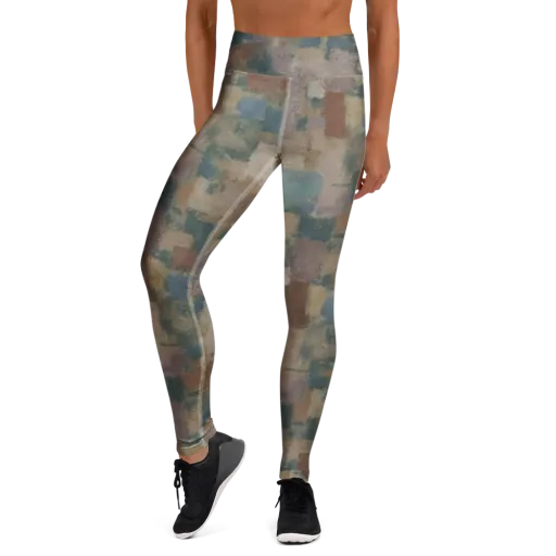 Muted Mosaic on a Yoga Leggings