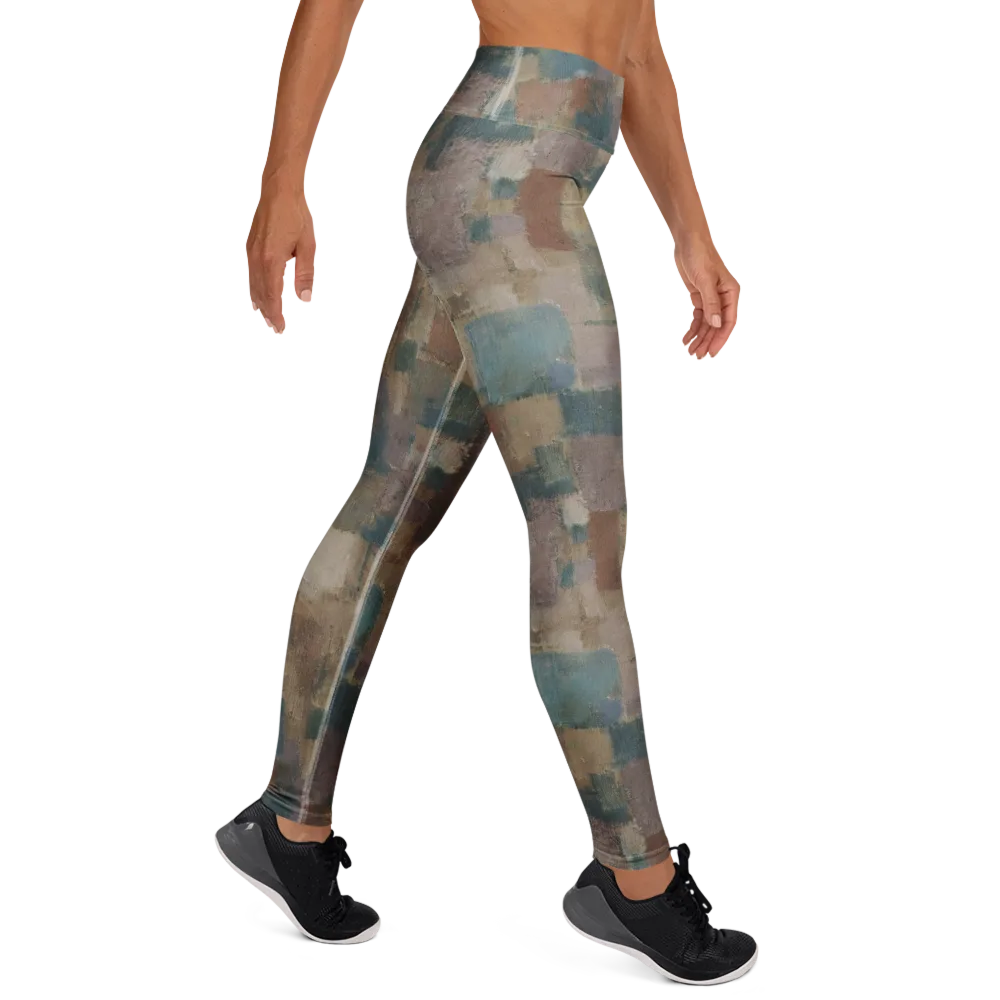 Muted Mosaic on Yoga Leggings — Right