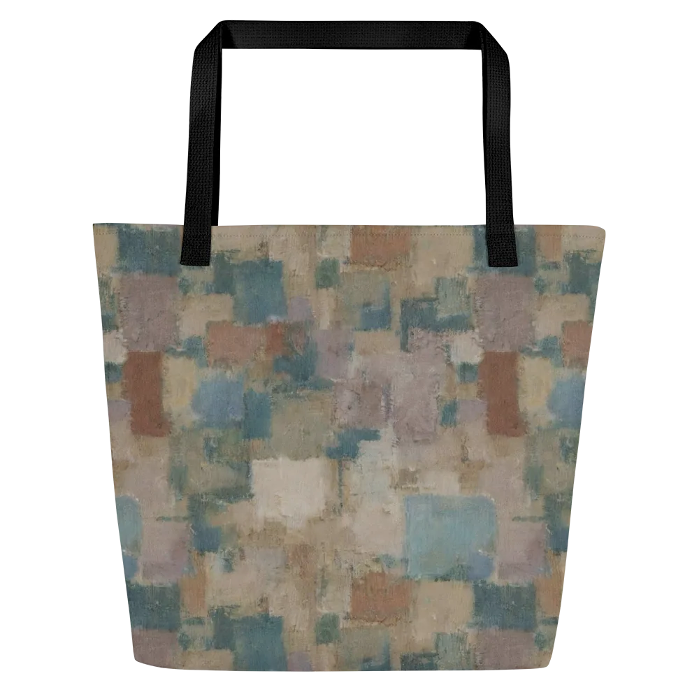 Muted Mosaic on Large Tote Bag W/ Pocket — Front