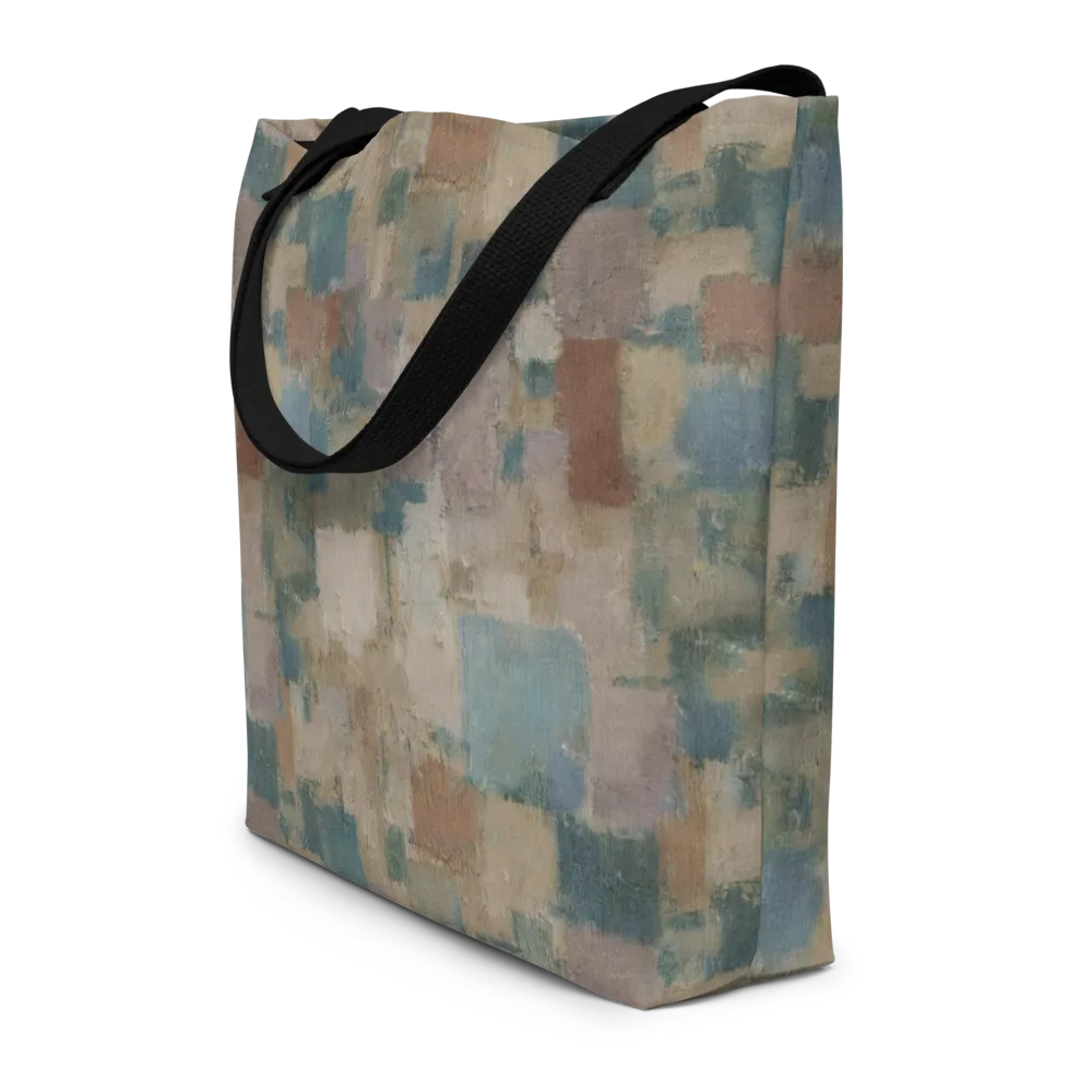 Muted Mosaic on Large Tote Bag W/ Pocket — Front