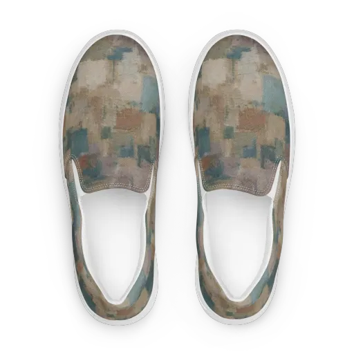 Muted Mosaic on a Women's Slip-On Canvas Shoes