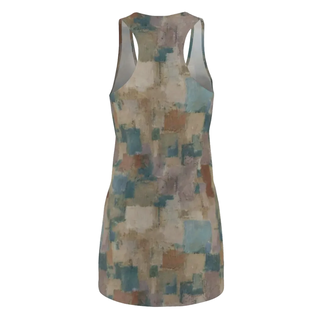 Muted Mosaic on Racerback Dress — Back