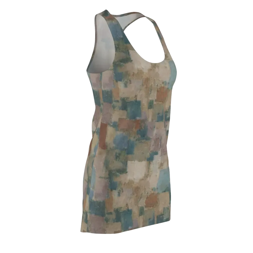 Muted Mosaic on Racerback Dress — Front Side