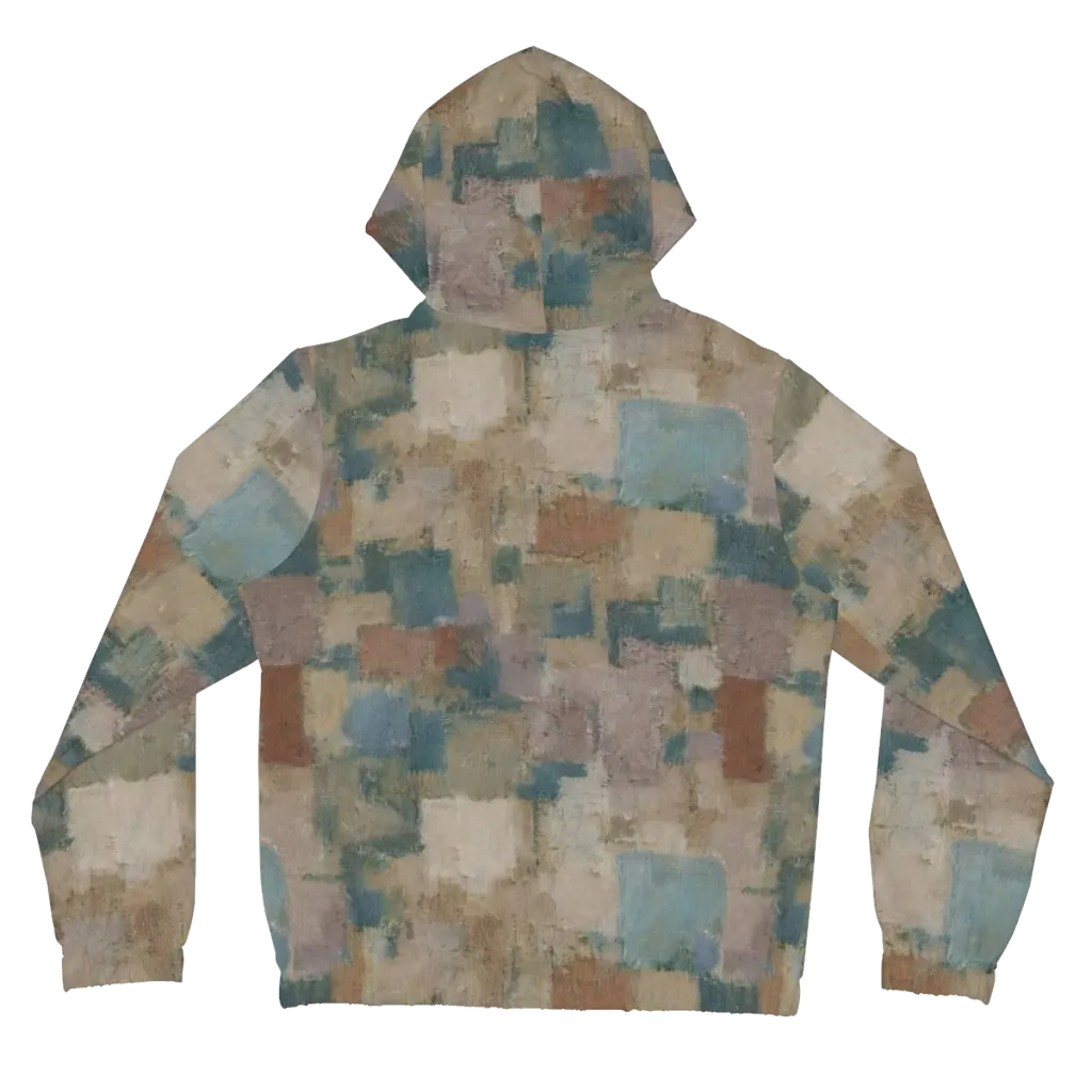Muted Mosaic on Women's Full-Zip Hoodie — Back