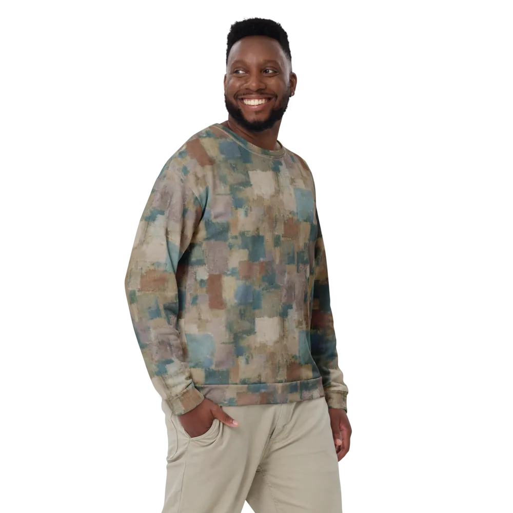 Muted Mosaic on Sweatshirt — Front