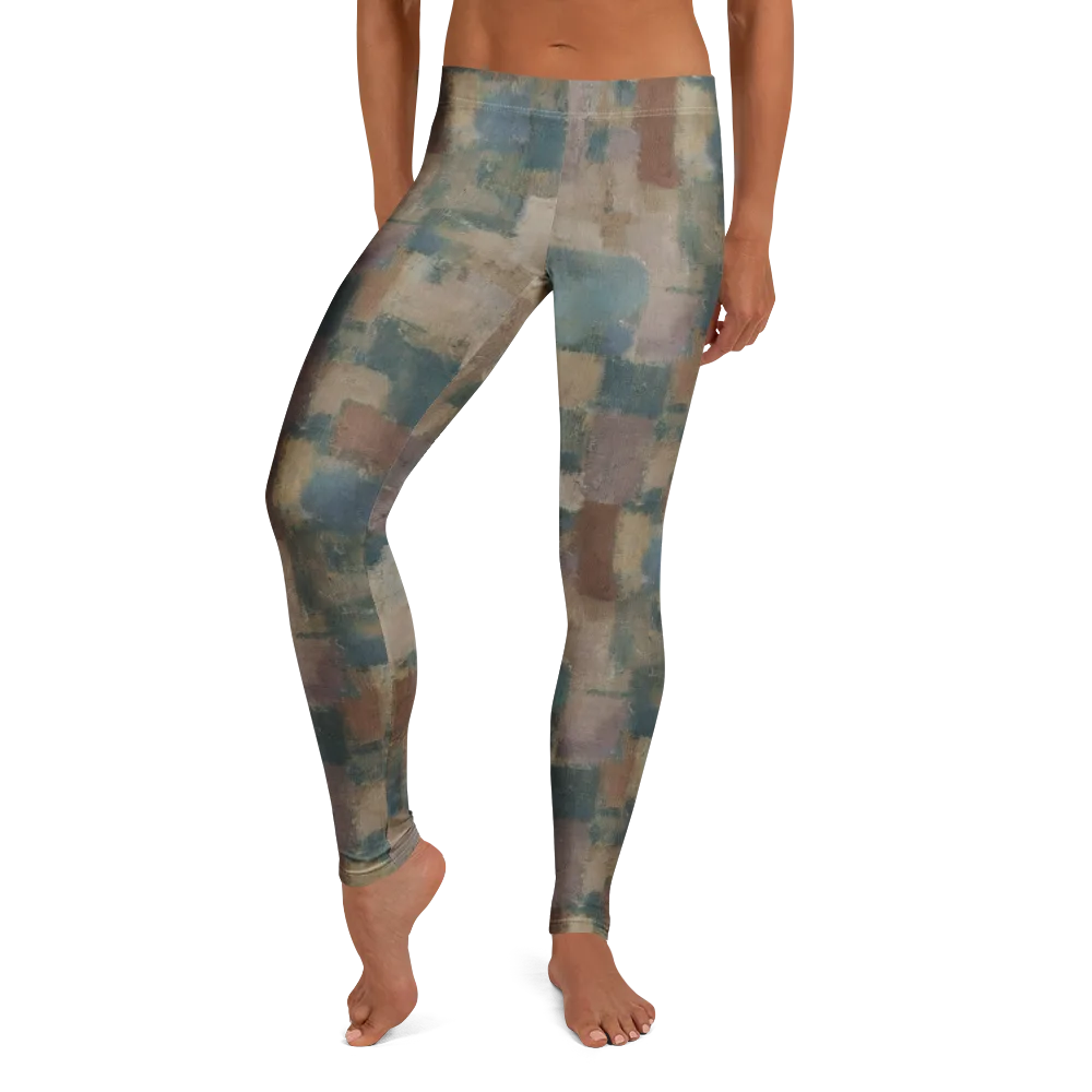 Muted Mosaic on Leggings — Front