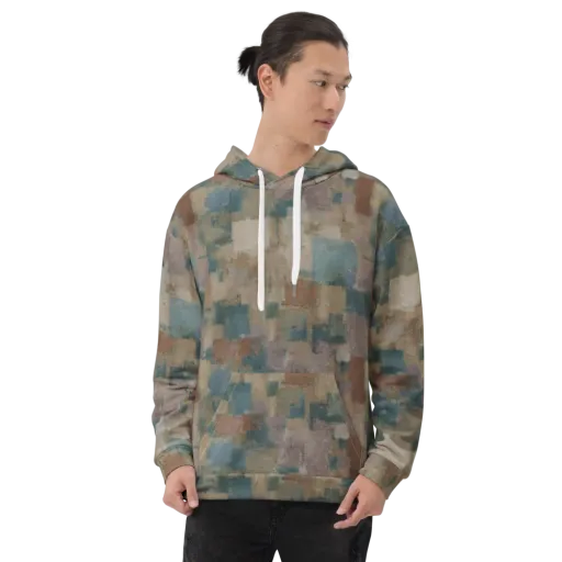 Muted Mosaic on a Hoodie