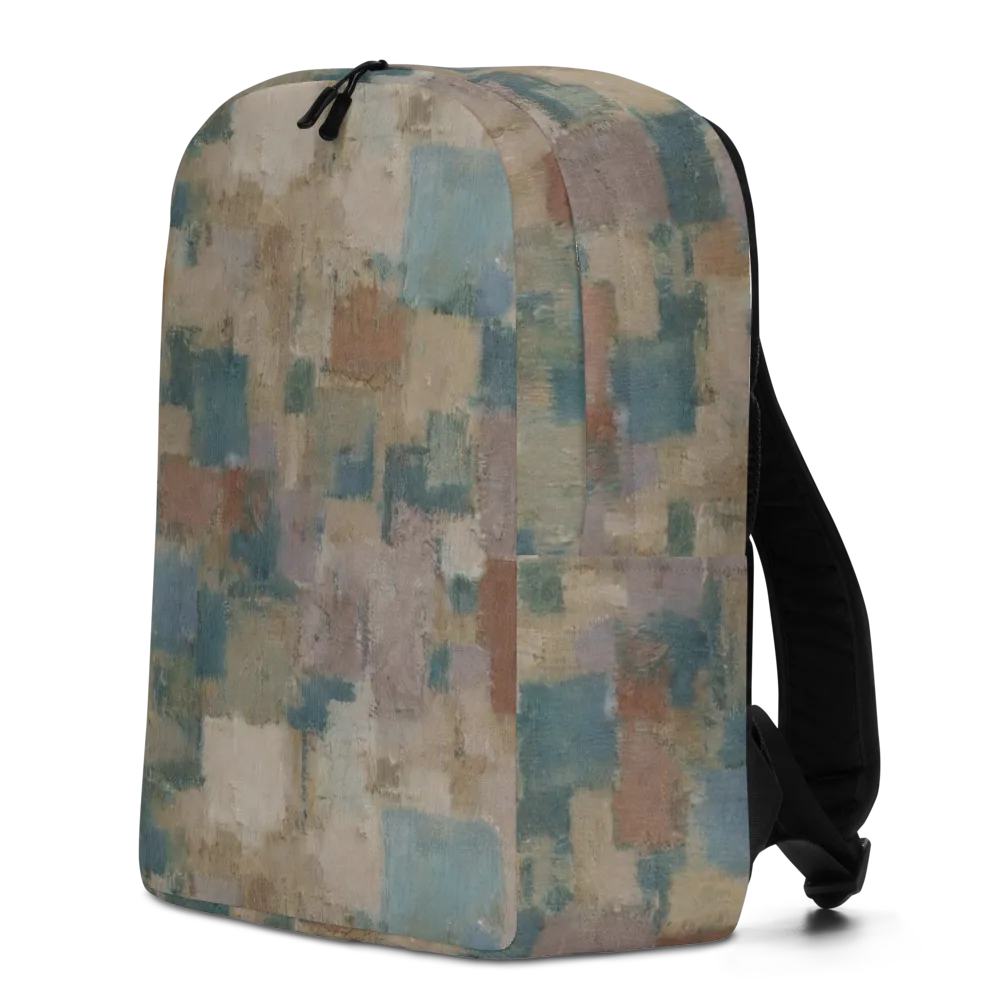 Muted Mosaic on Minimalist Backpack — Left