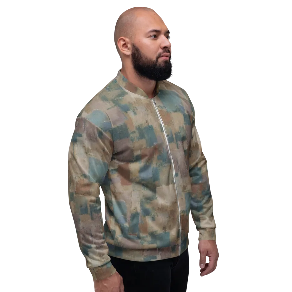 Muted Mosaic on Bomber Jacket — Right