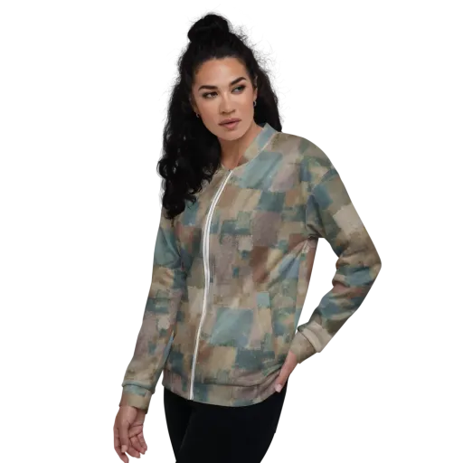Muted Mosaic on a Bomber Jacket