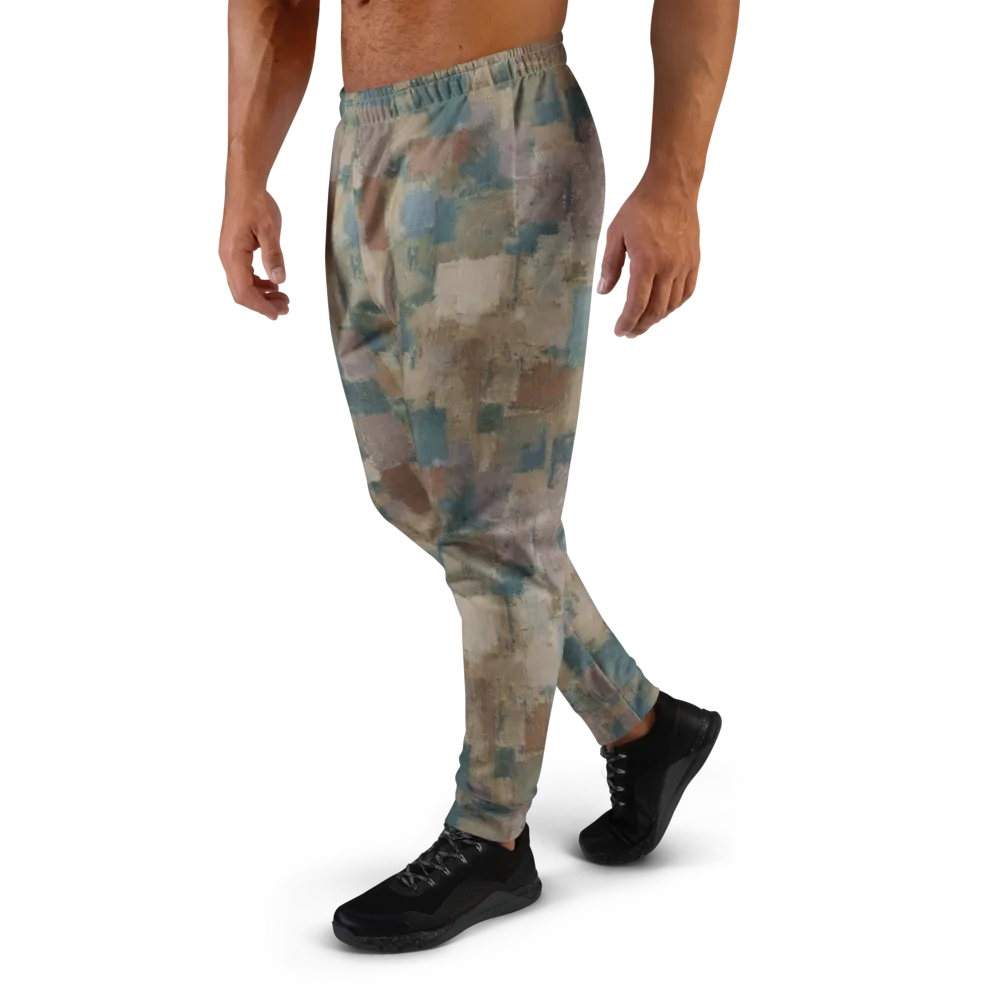 Muted Mosaic on Men's Joggers — Left