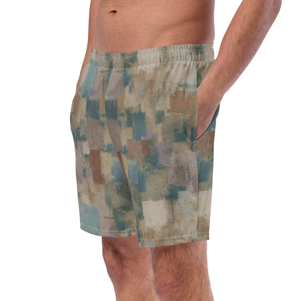 Muted Mosaic on Swim Trunks — Left Front