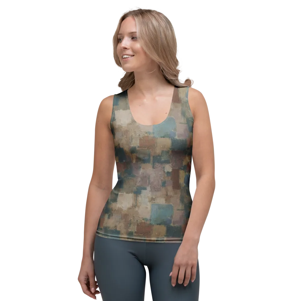 Muted Mosaic on Women's Tank Top — Front