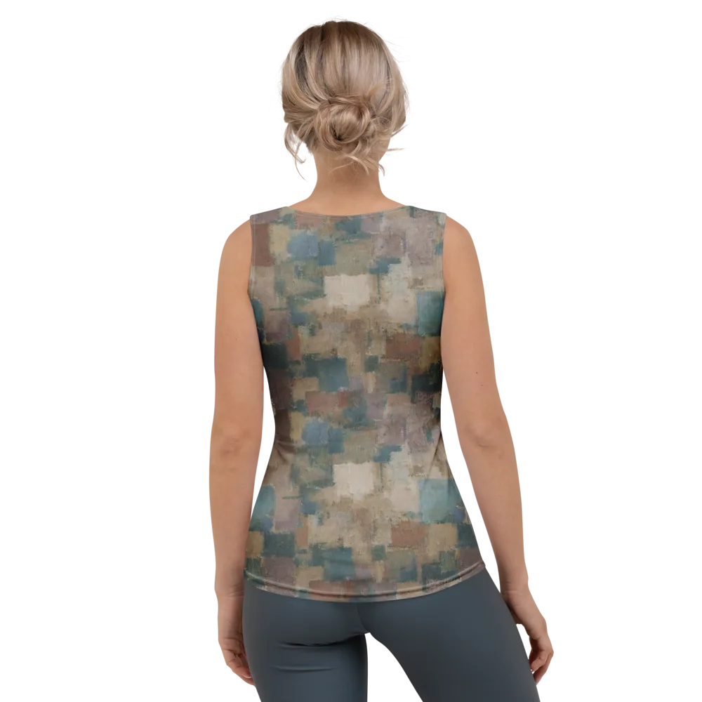 Muted Mosaic on Women's Tank Top — Back