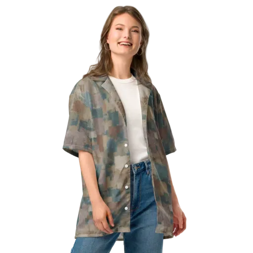 Muted Mosaic on a Button Shirt