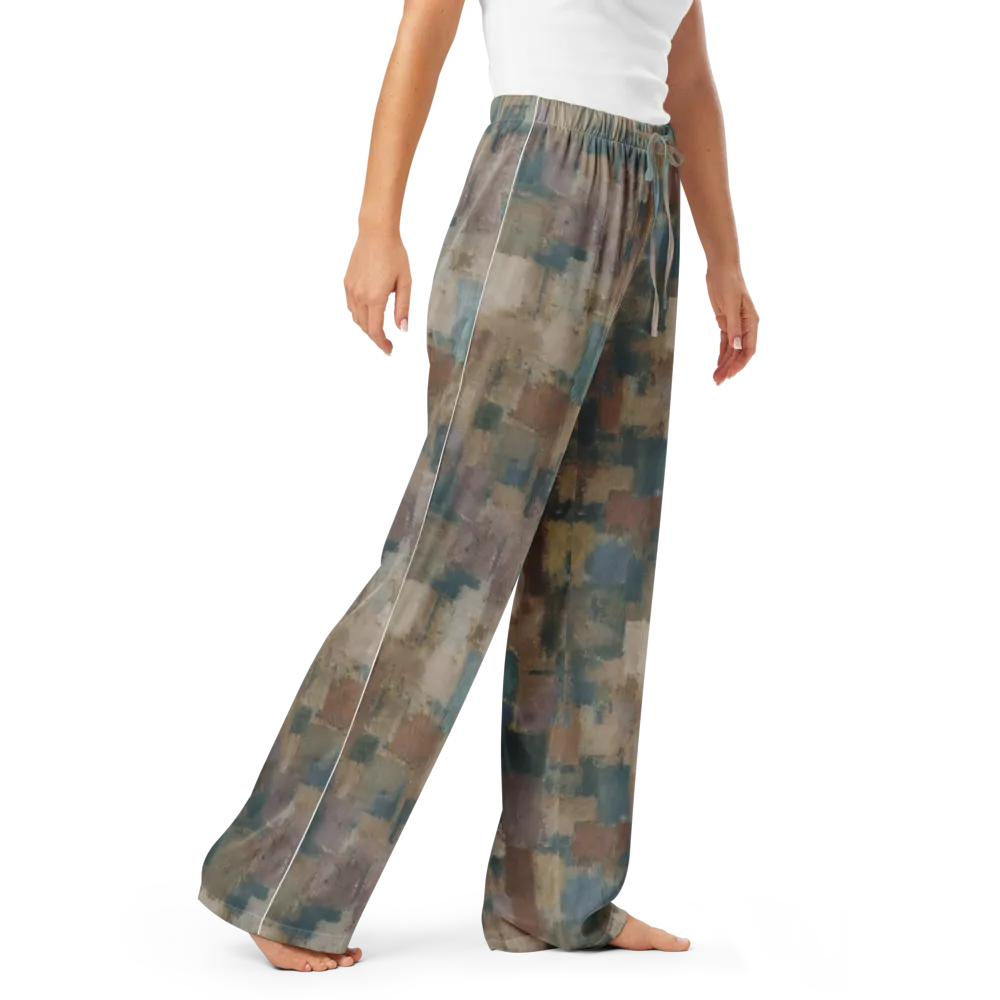 Muted Mosaic on Women's Pajama Pants — Right Front