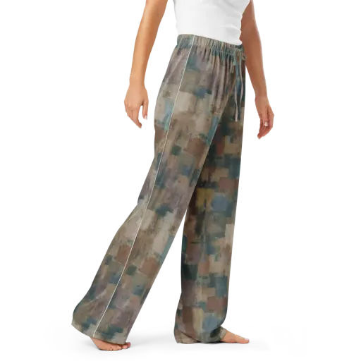 Muted Mosaic on a Women's Pajama Pants