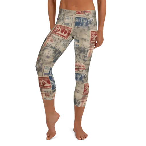 Stampede Blue on a Capri Leggings
