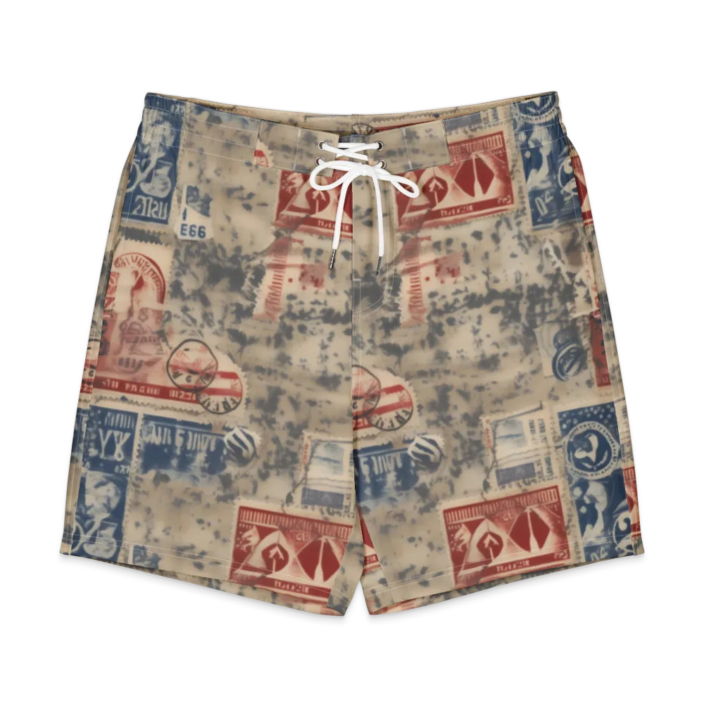 Stampede Blue on Men's Board Shorts — Front