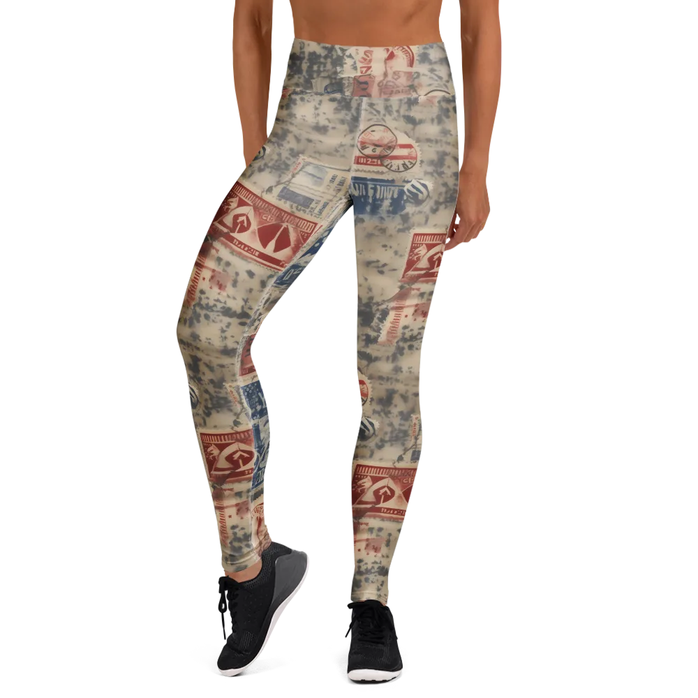 Stampede Blue on Yoga Leggings — Front
