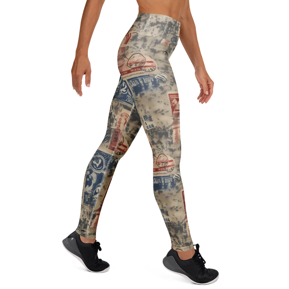 Stampede Blue on Yoga Leggings — Right