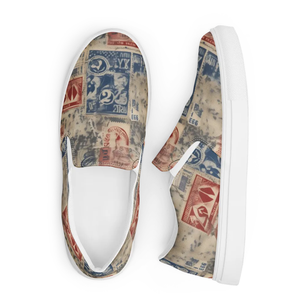 Stampede Blue on Men's Slip-On Canvas Shoes — Front