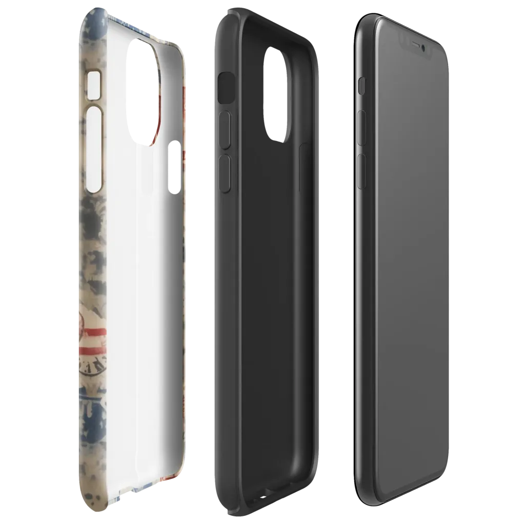 Stampede Blue on Tough Case for iPhone® — Right