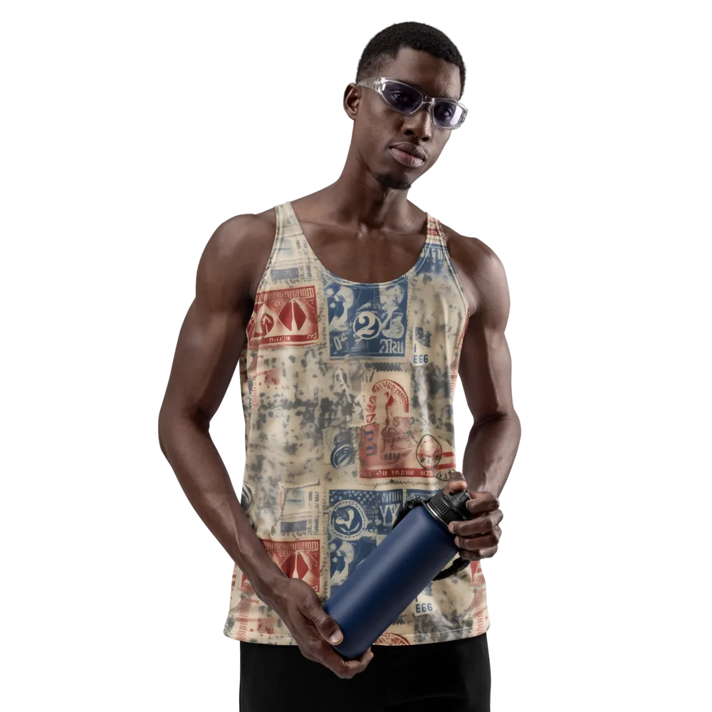 Stampede Blue on Men's Tank Top — Front