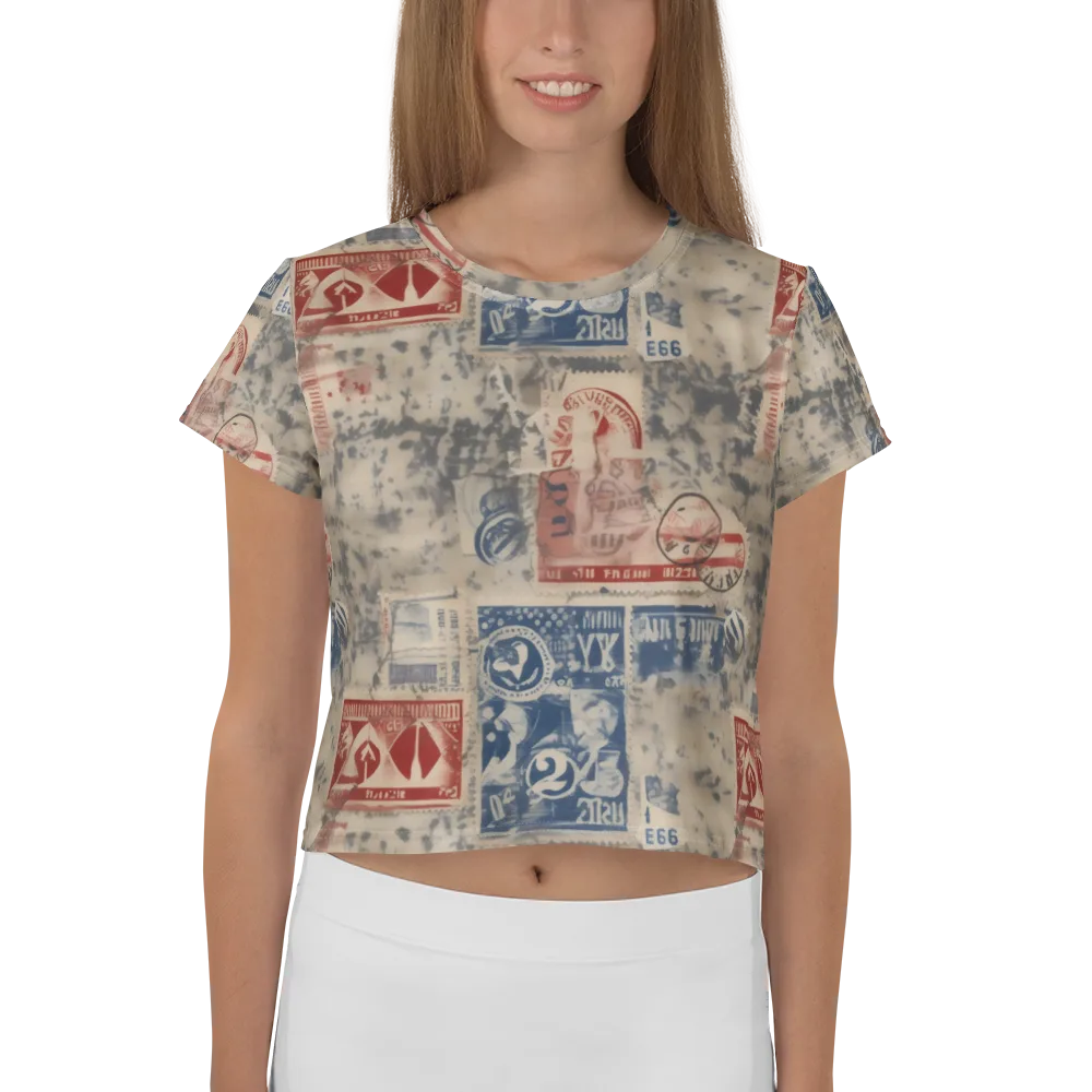 Stampede Blue on Crop Tee — Front