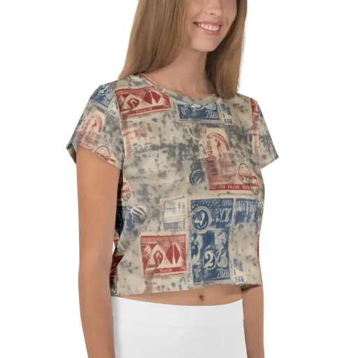 Stampede Blue on a Crop Tee