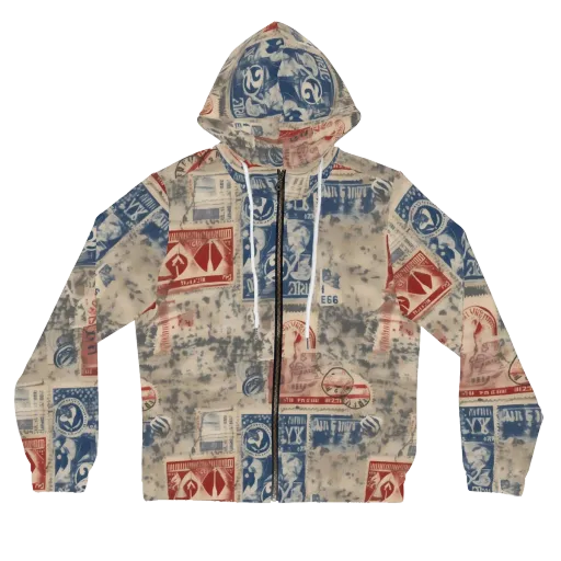 Stampede Blue on a Women's Full-Zip Hoodie