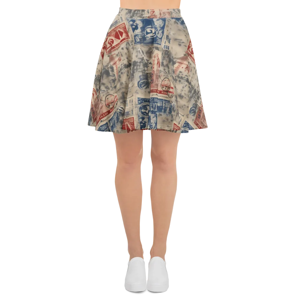 Stampede Blue on Skater Skirt — Front