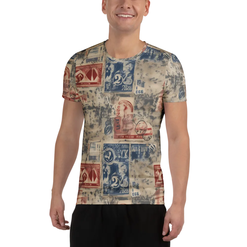 Stampede Blue on Men's Athletic T-Shirt — Front