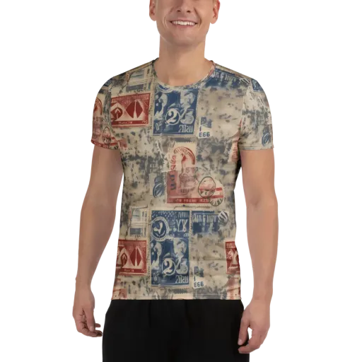 Stampede Blue on a Men's Athletic T-Shirt