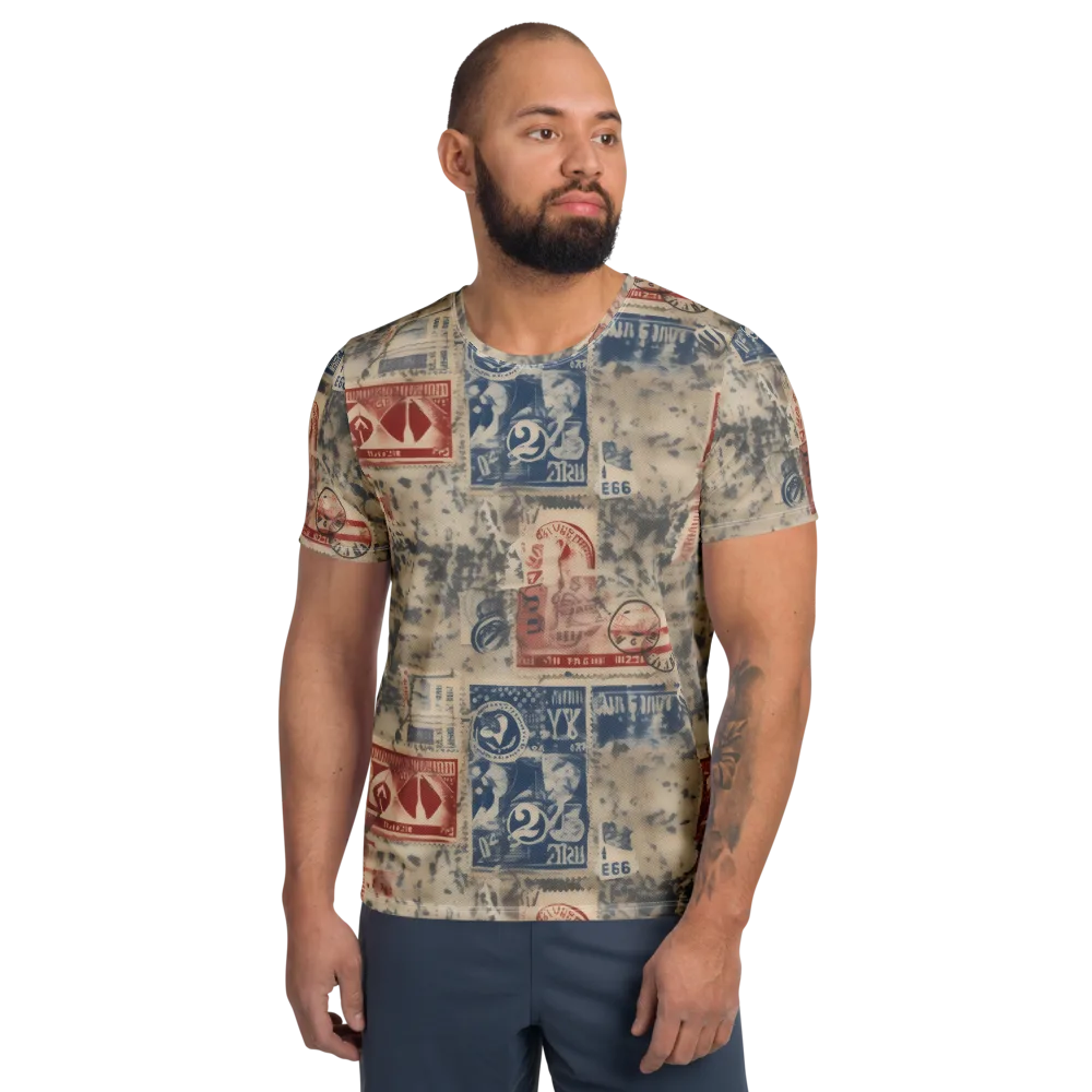 Stampede Blue on Men's Athletic T-Shirt — Front