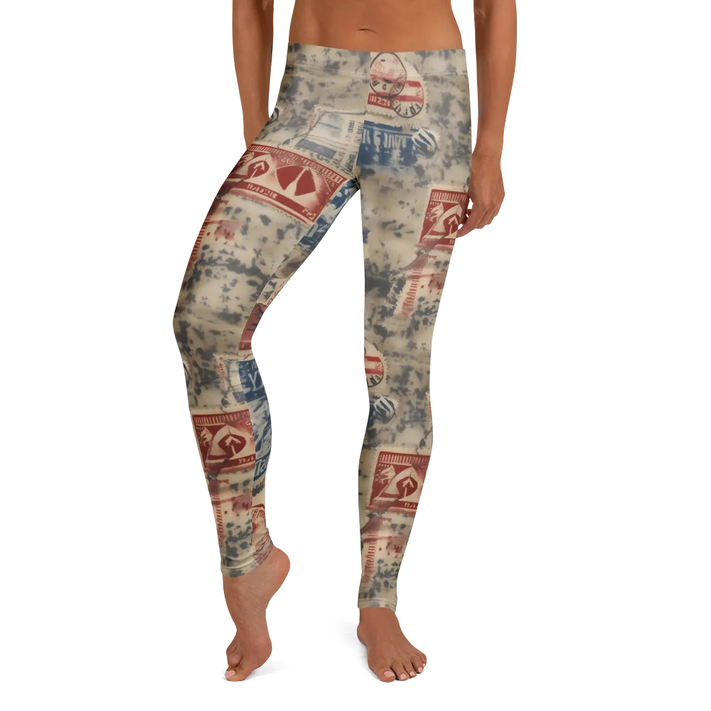 Stampede Blue on Leggings — Front