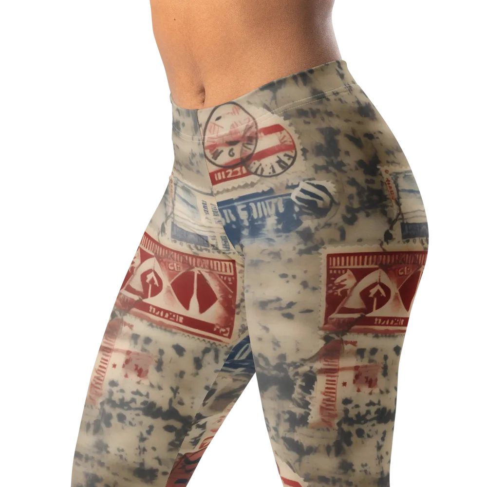 Stampede Blue on Leggings — Left Front