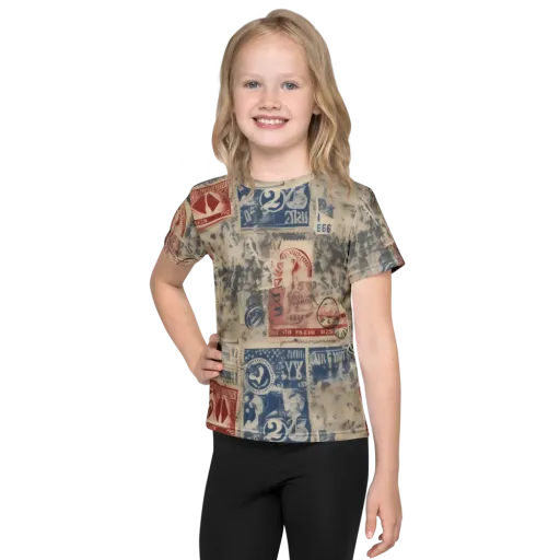 Stampede Blue on a Kids Crew Neck T-Shirt