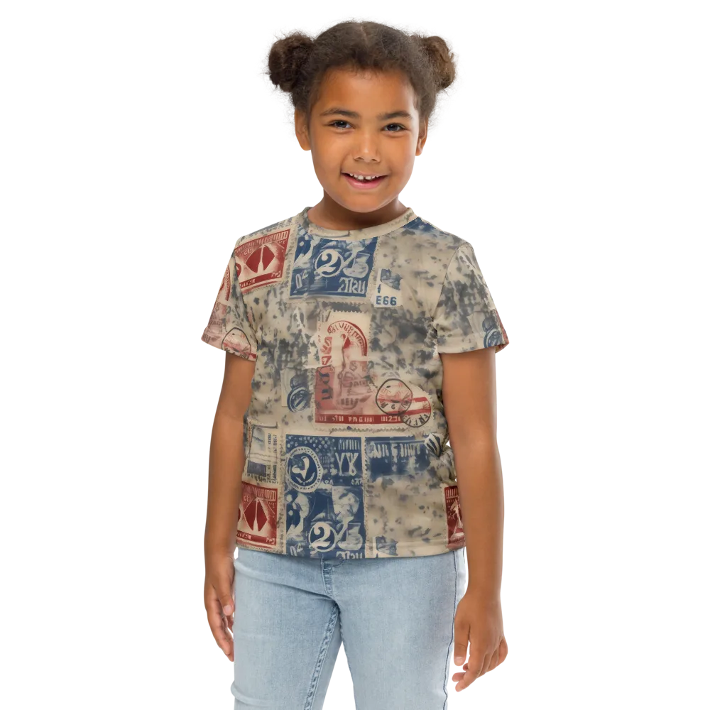 Stampede Blue on Kids Crew Neck T-Shirt — Front