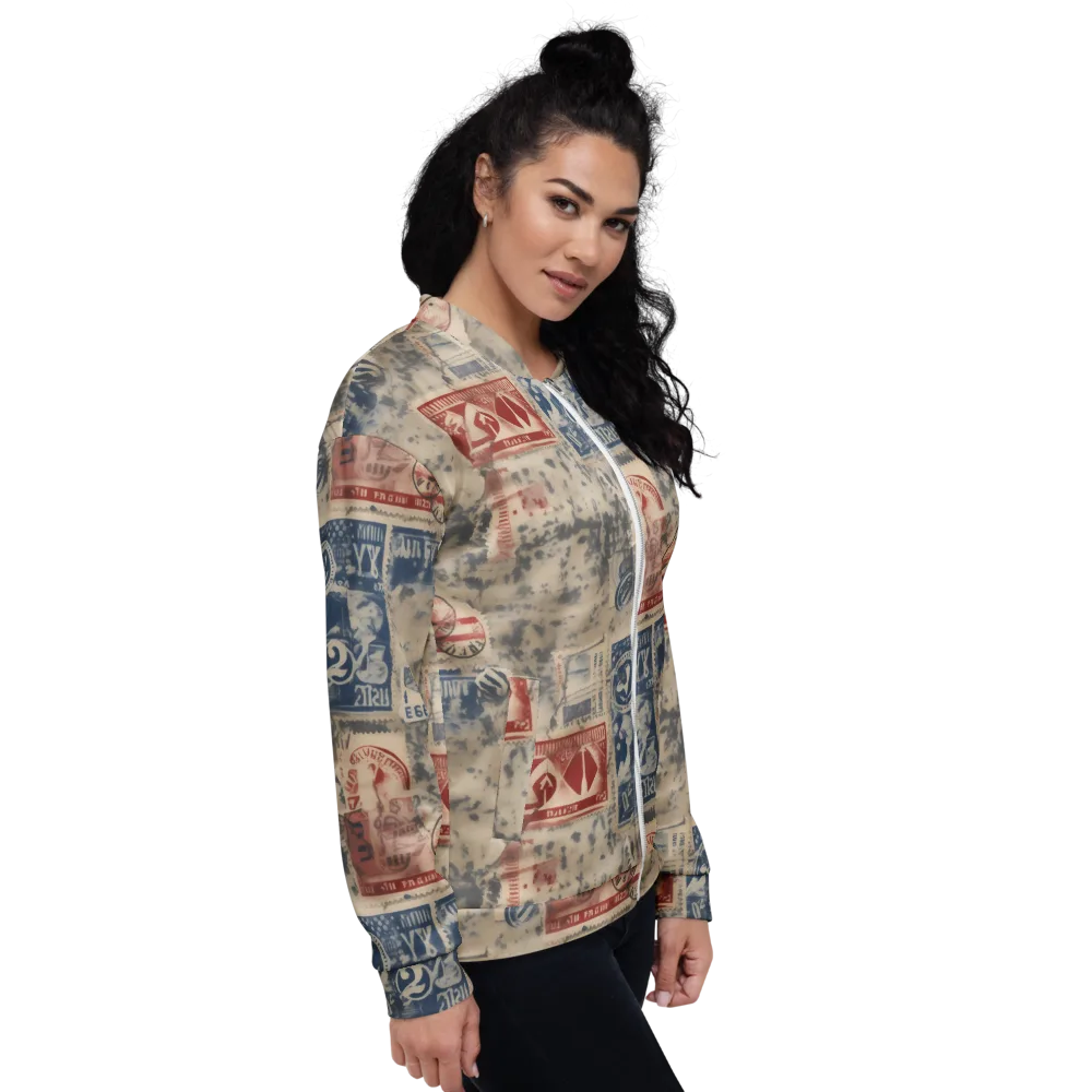 Stampede Blue on Bomber Jacket — Right