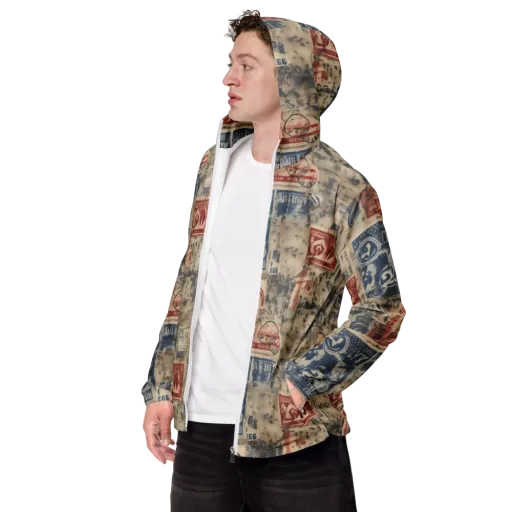 Stampede Blue on a Men's Windbreaker