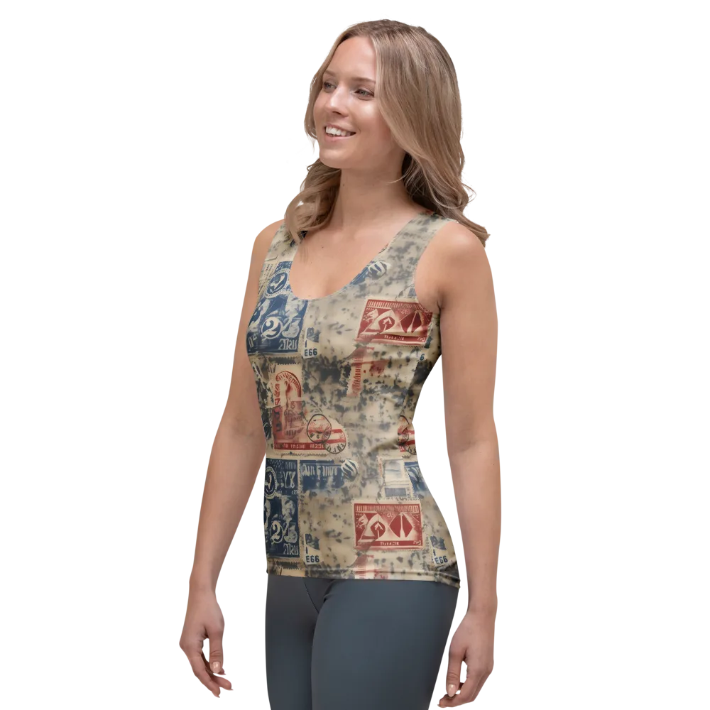 Stampede Blue on Women's Tank Top — Left Front