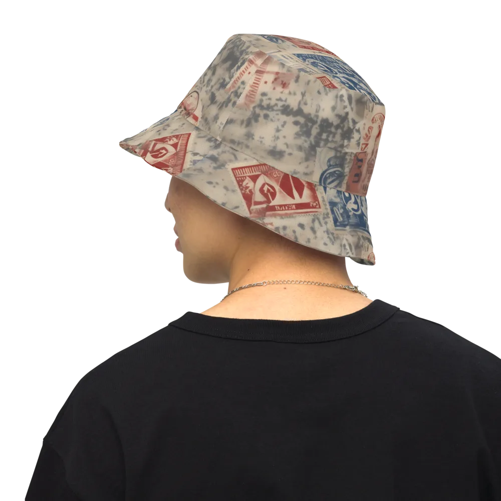 Stampede Blue on Reversible Bucket Hat — Back Inside