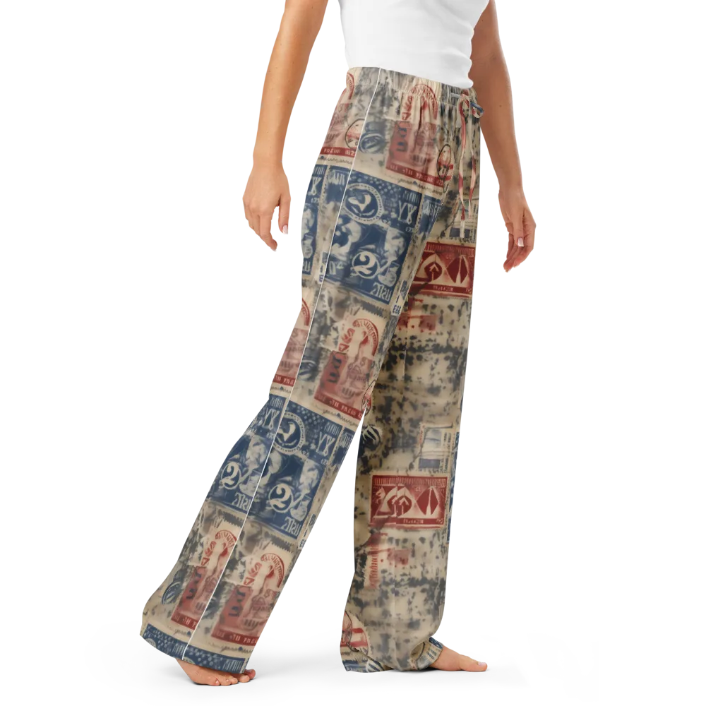 Stampede Blue on Women's Pajama Pants — Right Front