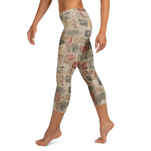 Archive in Red on a Capri Leggings