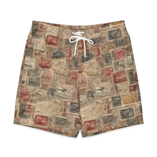 Archive in Red on a Men's Board Shorts