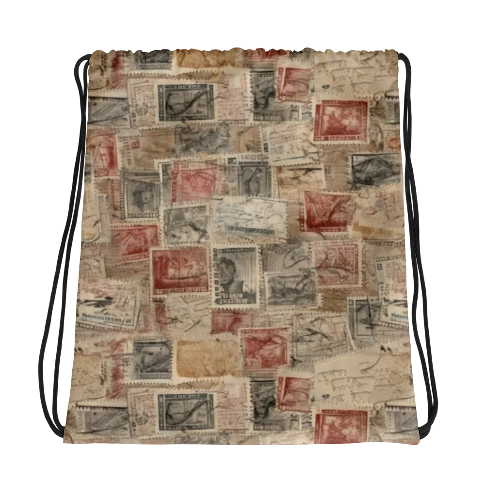 Archive in Red on Drawstring Bag — Photo