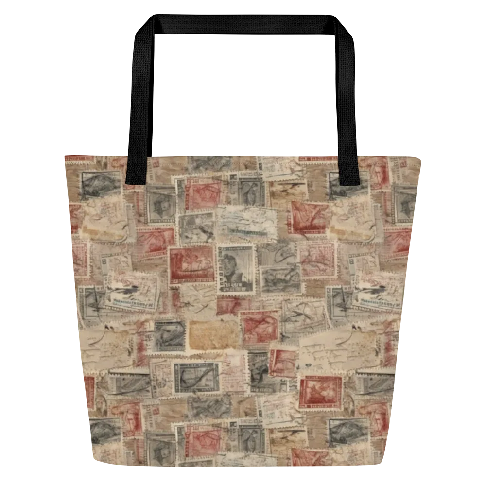 Archive in Red on Large Tote Bag W/ Pocket — Front