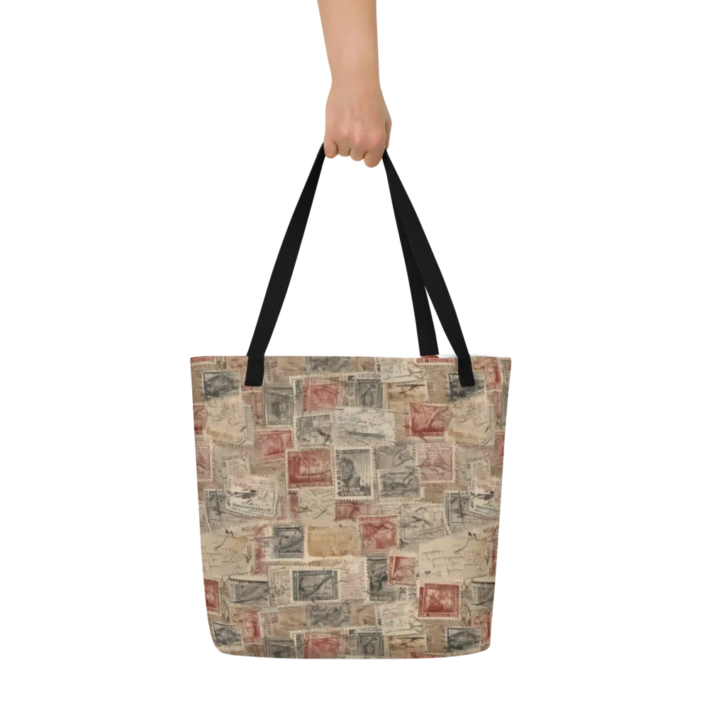 Archive in Red on Large Tote Bag W/ Pocket — Front