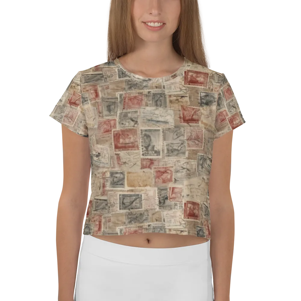 Archive in Red on Crop Tee — Front